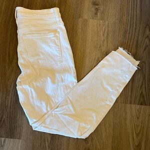 J Crew 10” High Rise Skinny Jeans White